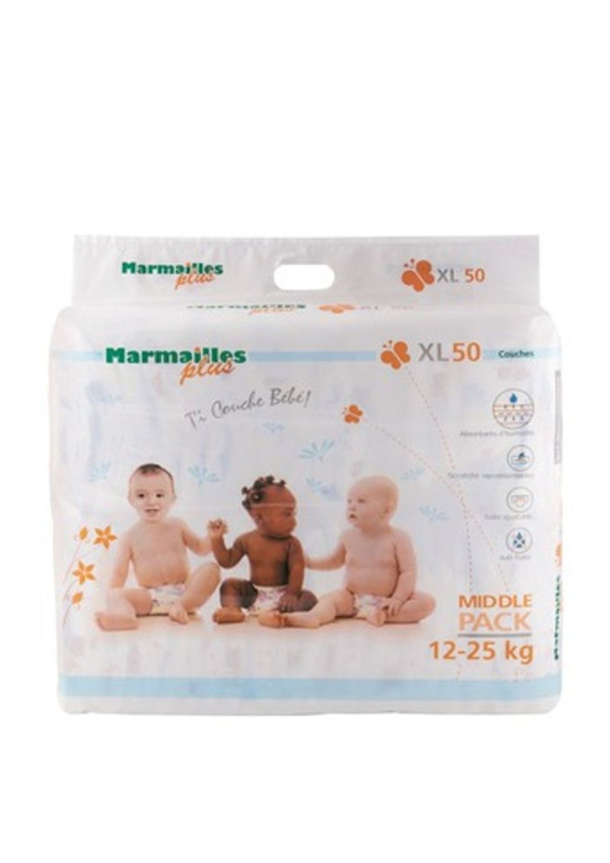 Carton de couches bébé 12 à 25 Kg *200 COUCHES*- MARMAILLES - Bébé